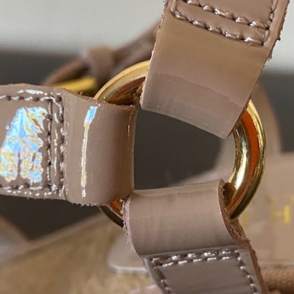 Lauren Ralph Lauren Chrissy Patent Leather Espadrilles Wedge Size 5B - Picture 9 of 15